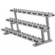 Commercial 3 Tier Dumbbell Rack with Saddles